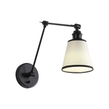Golden Canada 2351-A1W BLK-BLK - Yep by Golden Lighting Equinox 1-light Swing Arm Wall Lamp with Black Trim shade
